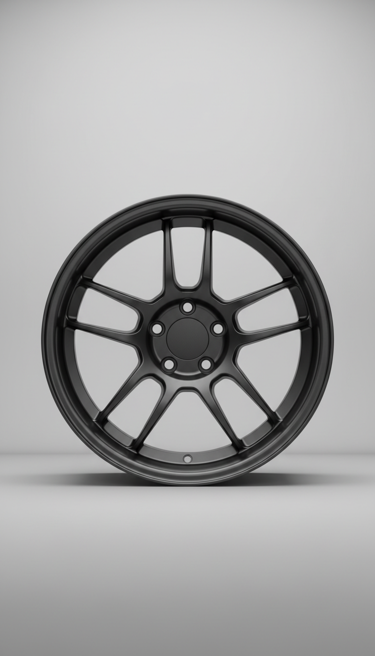 Graphite Black deep-dish forged wheel