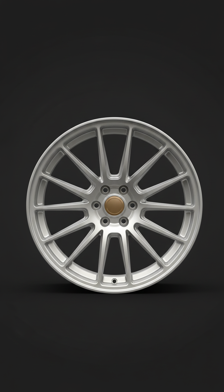 Alpine Silver multi-spoke forged wheel